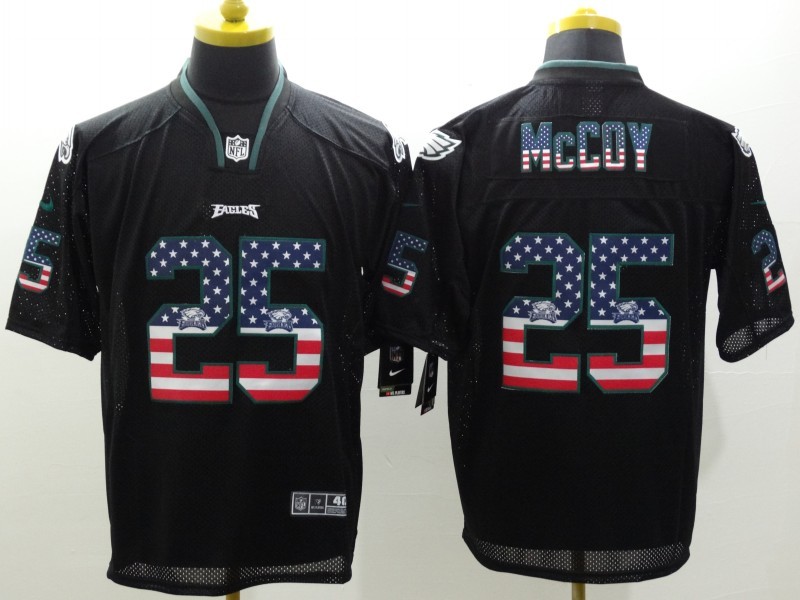 Men's Philadelphia Eagles LeSean McCoy #25 Black Jersey